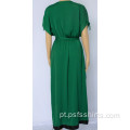 Vestido feminino Temperament com decote em V